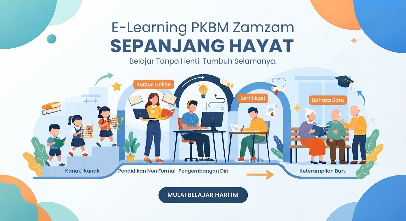 E-Learning Lifelong Learning Illustration
